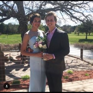 Light blue bridesmaid dress